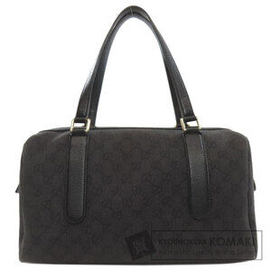 Gucci Monogram Boston bag black canvas leather